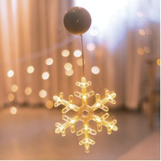 Χριστουγεννιάτικη διακοσμητική χιονονιφάδα μπαταρίας,με βεντούζα | Aca Lighting | X04151111